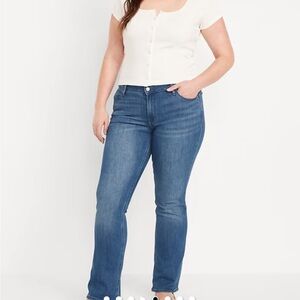 Old Navy Mid-Rise Wow Boot-Cut size 16 blue jeans